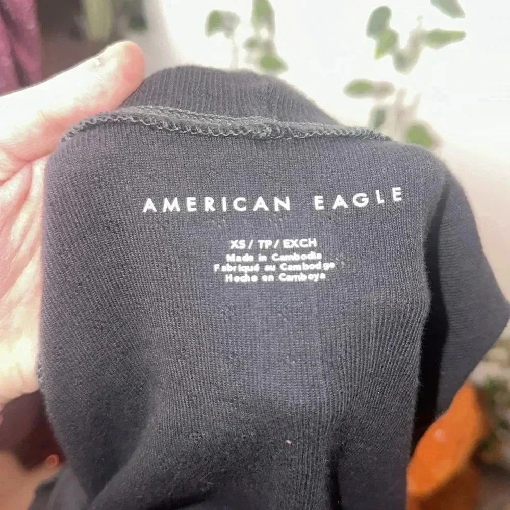 American Eagle Mockneck Pointelle Longsleeve